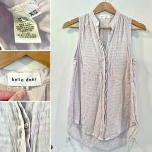 Bella Dahl Women's Sleeveless Top - Light Gray XS NWOT